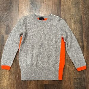 J. Crew Gray and Orange Women's Sweater nwot size M